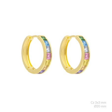 Boucles d'oreilles en Argent avec oxyde de zirconium