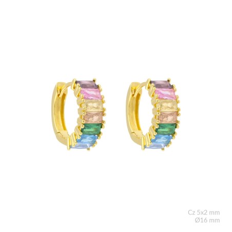 Brincos de Prata Esterlina com zircônia