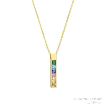 Gargantilla de Plata de Ley con circonitas