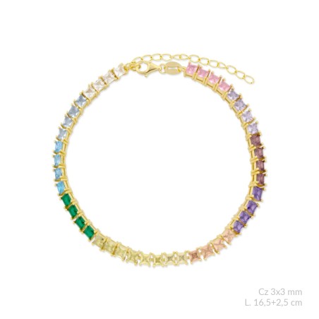 Pulsera de Plata de Ley con circonitas