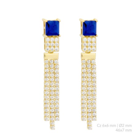 Silver earrings with cubic zirconium