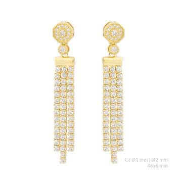Silver earrings with cubic...