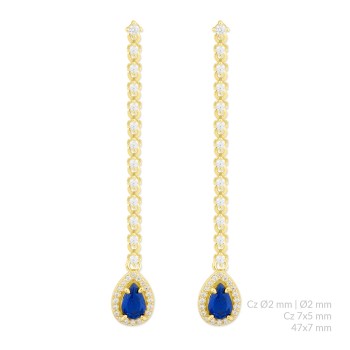 Silver earrings with cubic...