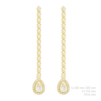 Silver earrings with cubic...