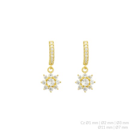 Silver earrings with cubic zirconium
