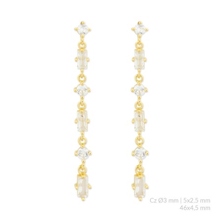 Pendientes de Plata de Ley con circonitas