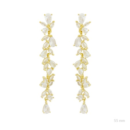 Silver earrings with cubic zirconium