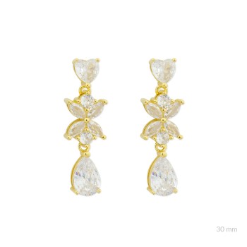 Silver earrings with cubic...