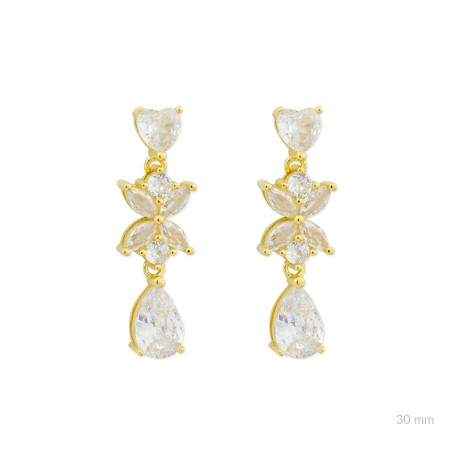 Silver earrings with cubic zirconium