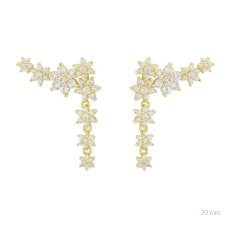 Silver earrings with cubic zirconium