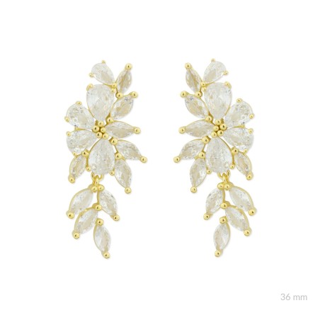 Brincos de Prata Esterlina com zircônia