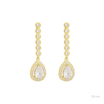 Silver earrings with cubic...