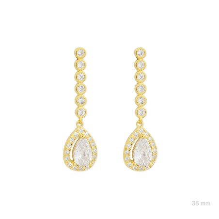 Silver earrings with cubic zirconium