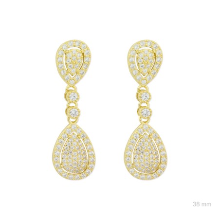 Pendientes de Plata de Ley con circonitas