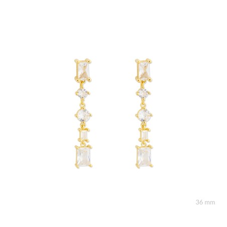 Brincos de Prata Esterlina com zircônia