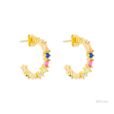 Silver earrings with cubic zirconium