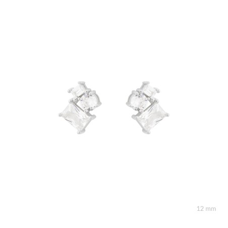 Silver earrings with cubic zirconium