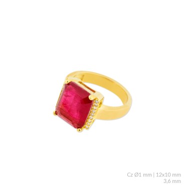 Bague en Argent avec oxyde de zirconium
