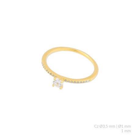 Bague en Argent avec oxyde de zirconium