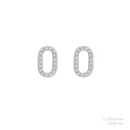 Silver earrings with cubic zirconium