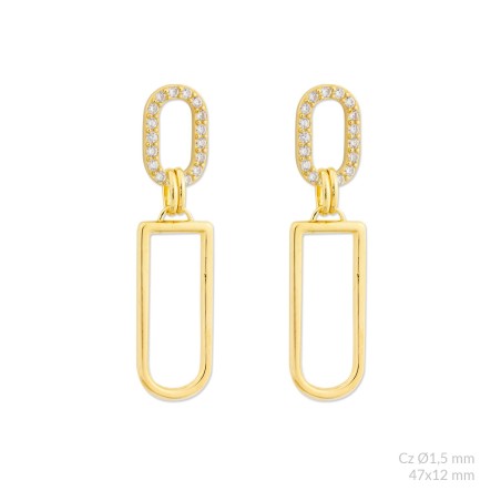 Boucles d'oreilles en Argent avec oxyde de zirconium