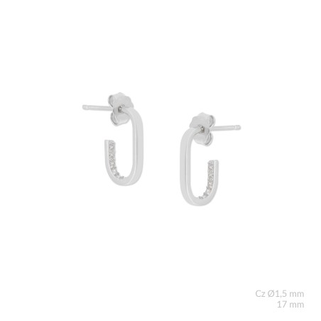 Boucles d'oreilles en Argent avec oxyde de zirconium