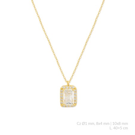 Gargantilha em Prata Esterlina com zircônia