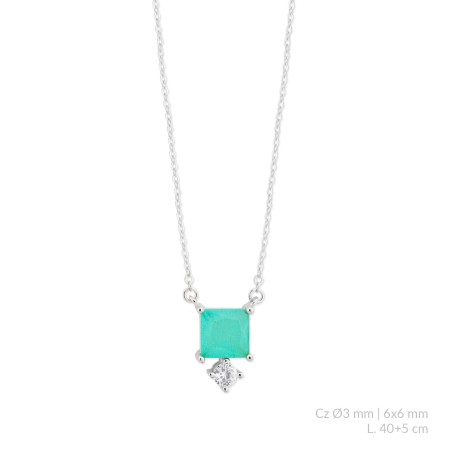 Gargantilla de Plata de Ley con circonitas