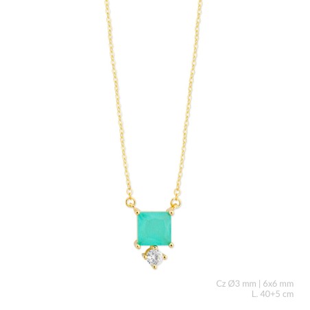 Gargantilha em Prata Esterlina com zircônia