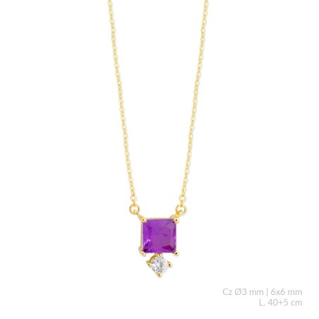 Gargantilha em Prata Esterlina com zircônia