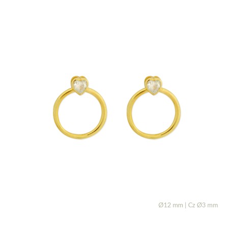 Brincos de Prata Esterlina com zircônia