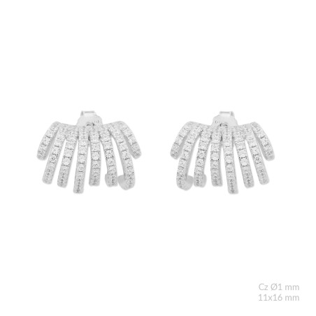 Boucles d'oreilles en Argent avec oxyde de zirconium