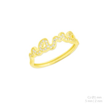 Anel de Prata Esterlina com... 2