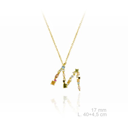 Gargantilla Inicial NAME "M" Dorada