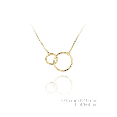 Gargantilla Doble Círculo Dorado