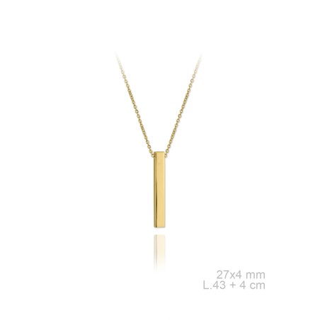 Gargantilla Lingote lisa Dorada