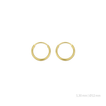 Aros Dorados 12mm Ø