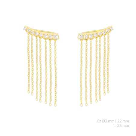 Boucles d'oreilles en Argent avec oxyde de zirconium