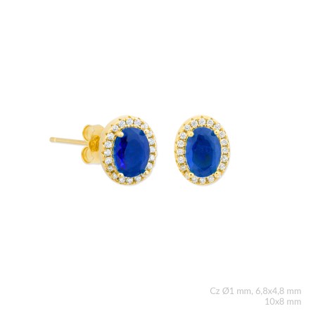 Silver earrings with cubic zirconium