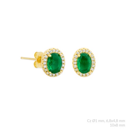 Brincos de Prata Esterlina com zircônia