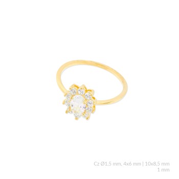 Anel de Prata Esterlina com... 2