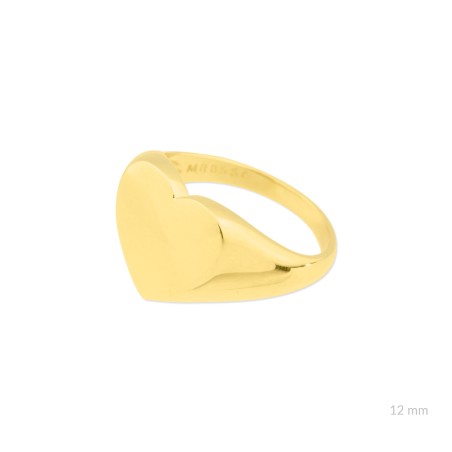 Sortija Sello Corazón Dorado