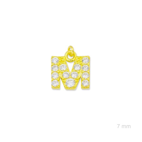 Charm de Plata de Ley (Letra M)