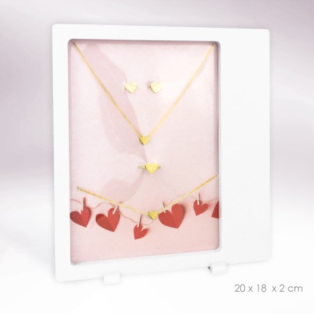 Packs de Dia dos Namorados - Brincos, gargantiha, pulseira e anel (adaptável)