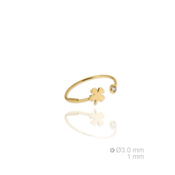 Sortija Trébol Circonita 2