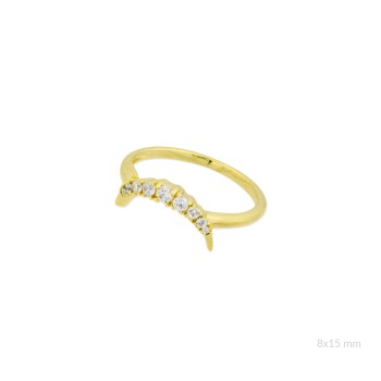 Silver ring with cubic... 2