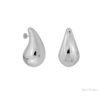 Silver earrings | 30x19 mm