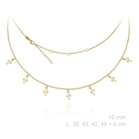 Gargantilla Serpientes Dorada ETERNITY