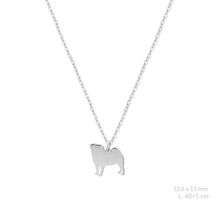Silver necklace | Pug