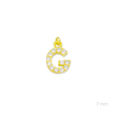 Charm de Plata de Ley (Letra G)